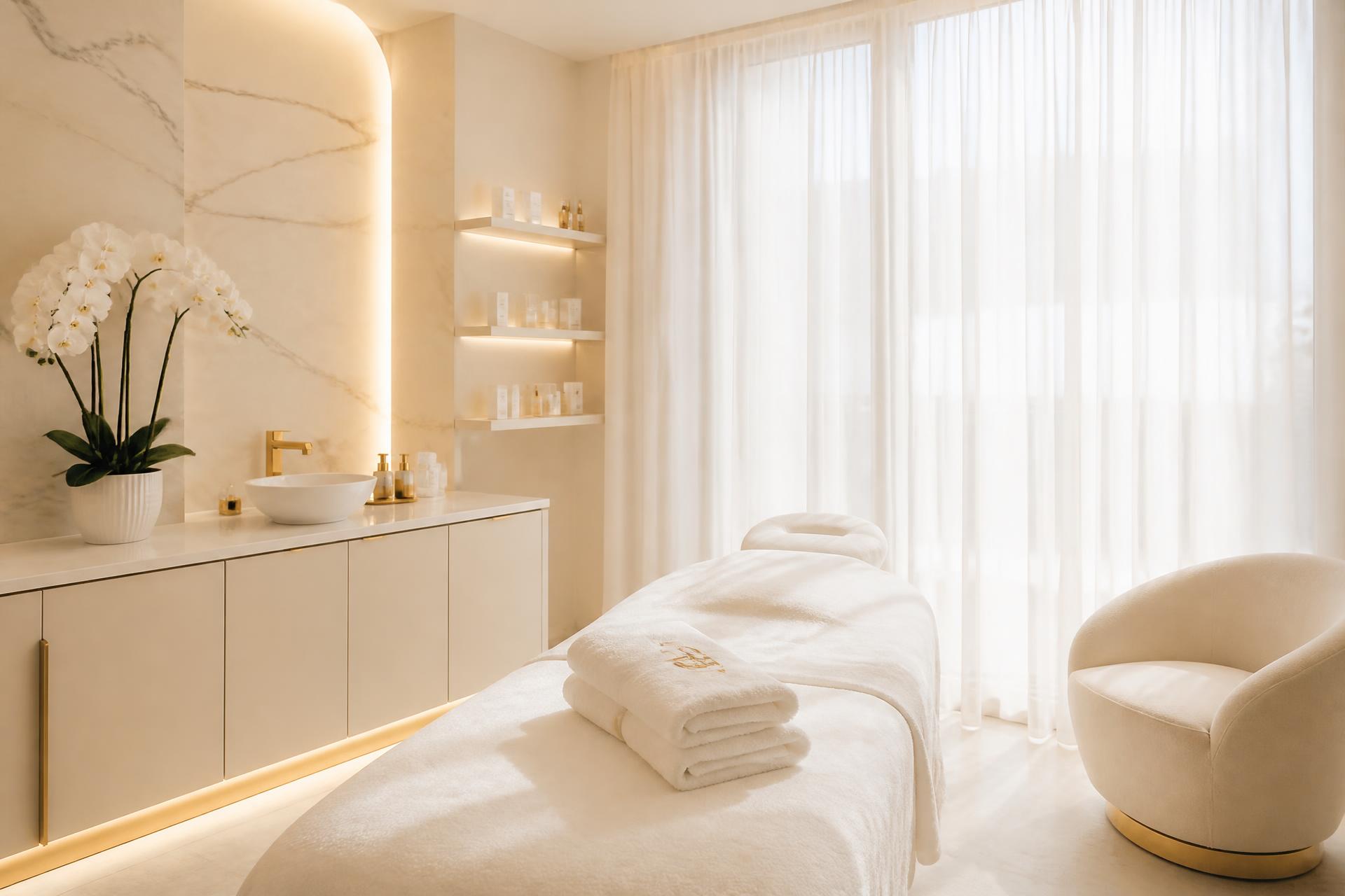 Luxury spa treatment room